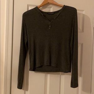 Brandy Melville Button-Up Long Sleeve Top